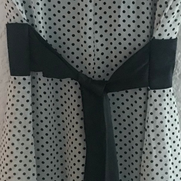 BCX Black polka-a-dot Dress Size 7 - Picture 4 of 4